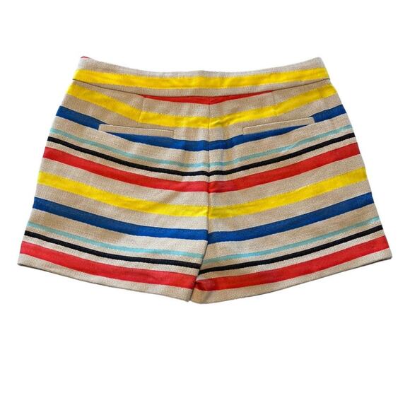 J. Crew Women's Jacquard Basketweave Colorful Striped Shorts Size 6 NWT - Picture 5 of 16